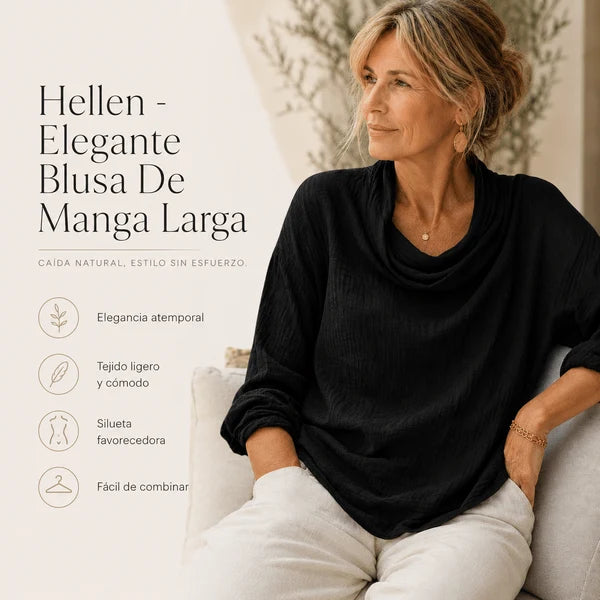 Hellen - Elegante Blusa De Manga Larga