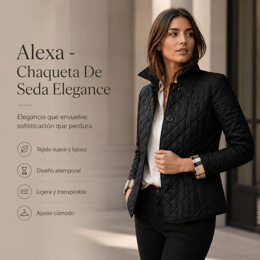 Alexa - Chaqueta De Seda Elegance