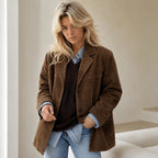 Nuria – Chaqueta Oversize De Ante Con Botones