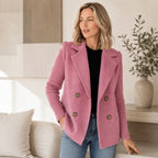 Amalia - Elegante Blazer De Punto Con Manga Larga