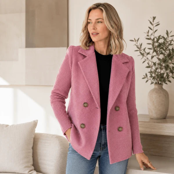 Amalia - Elegante Blazer De Punto Con Manga Larga