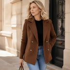 Kittiya - Elegante Blazer De Punto Con Manga Larga