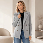 Amalia - Elegante Blazer De Punto Con Manga Larga