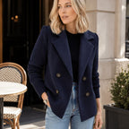 Kittiya - Elegante Blazer De Punto Con Manga Larga