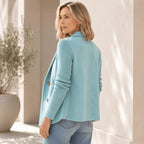 Kittiya - Elegante Blazer De Punto Con Manga Larga