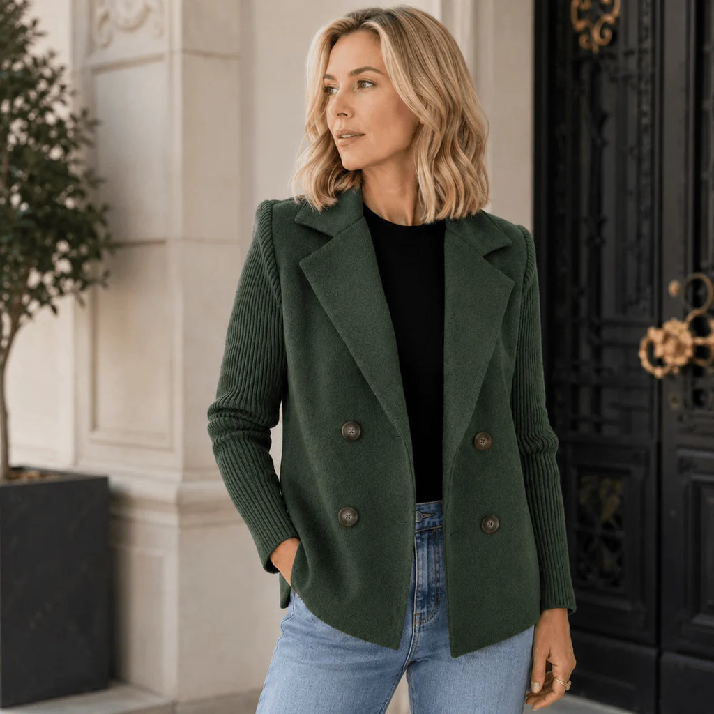 Kittiya - Elegante Blazer De Punto Con Manga Larga