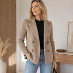 Kittiya - Elegante Blazer De Punto Con Manga Larga
