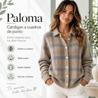 Paloma | Chaleco de punto a cuadros
