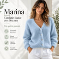 Marina - Jersey De Manga Larga De Punto Con Botones