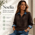 Noelia | Jersey moderno con botones a medio abrir