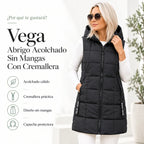 Vega - Abrigo Acolchado Sin Mangas Con Cremallera