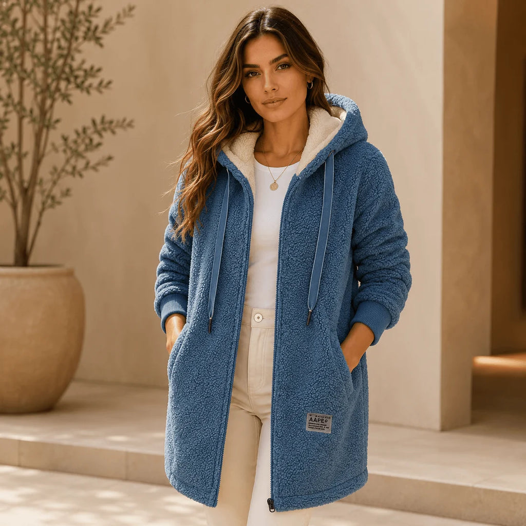 Abril Chaqueta Polar Teddy Para Mujer