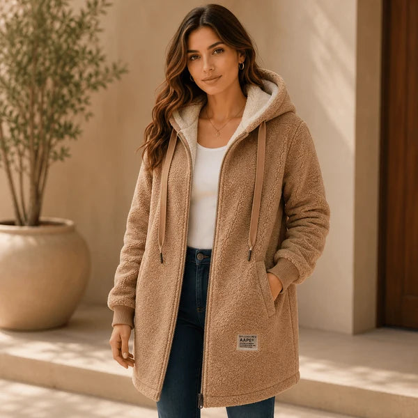 Abril Chaqueta Polar Teddy Para Mujer