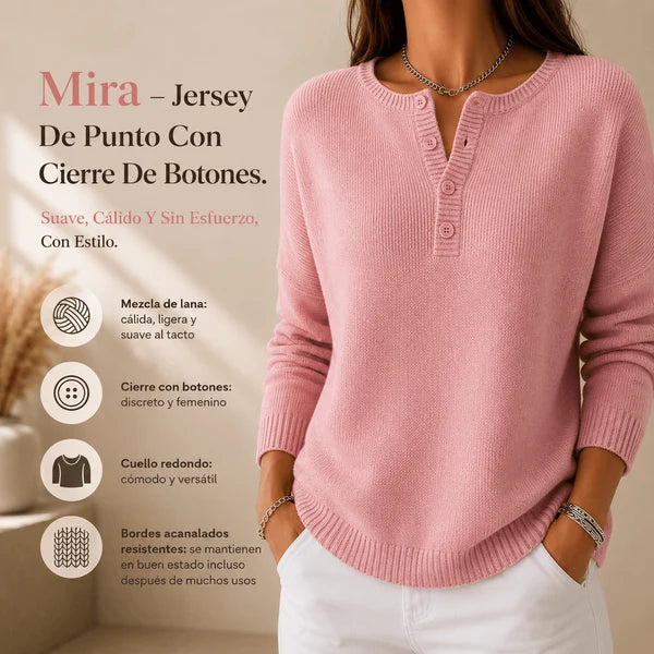 Mira – Jersey De Punto Con Cierre De Botones