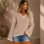 Samara - Jersey De Manga Larga Con Cuello En V