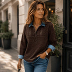 Noelia | Jersey moderno con botones a medio abrir