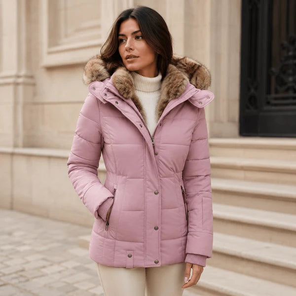 Lorena | Abrigo de invierno cálido con suave forro de piel