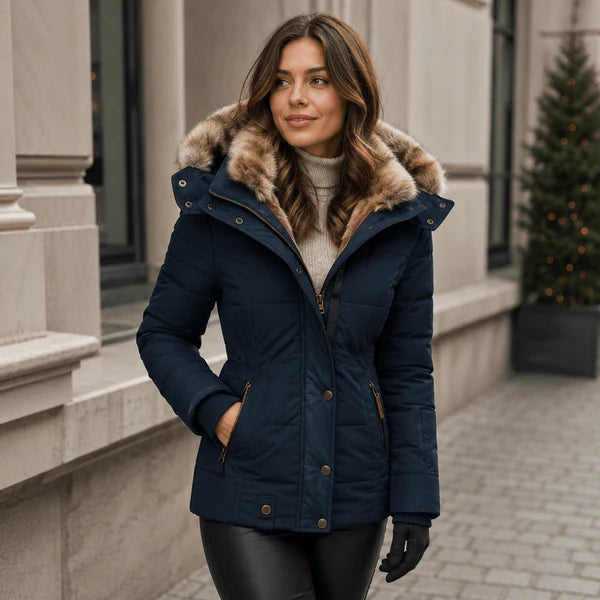 Lorena | Abrigo de invierno cálido con suave forro de piel