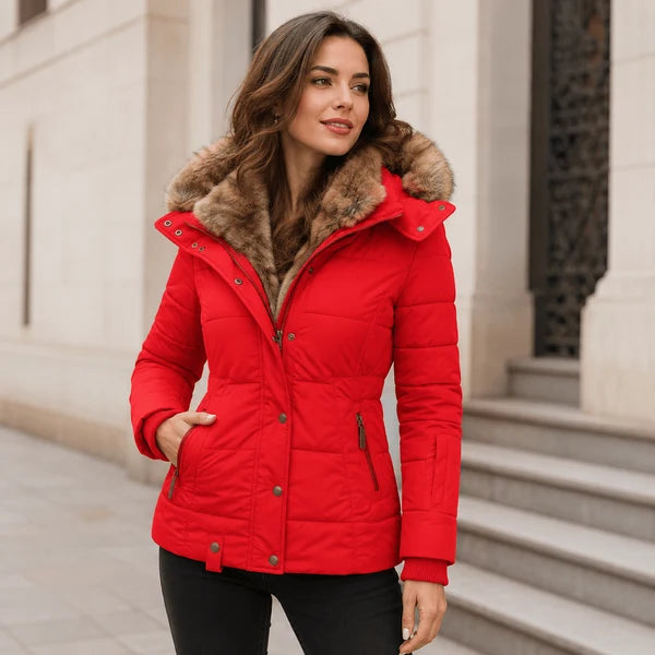 Lorena | Abrigo de invierno cálido con suave forro de piel
