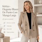 Kittiya - Elegante Blazer De Punto Con Manga Larga