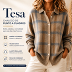 Tesa | Chaleco de punto a cuadros
